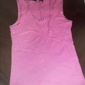 Pink tank top with studs never worn